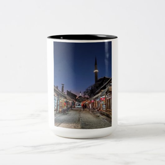 Sarajevo Mok-Geweldig speciaal cadeau idee voor ie Tweekleurige Koffiemok (Center)