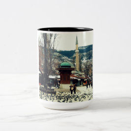 Sarajevo Mok-Geweldig speciaal cadeau idee voor ie Tweekleurige Koffiemok