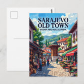 Sarajevo Oude Stad (Baščaršija) Briefkaart (Voorkant / Achterkant)