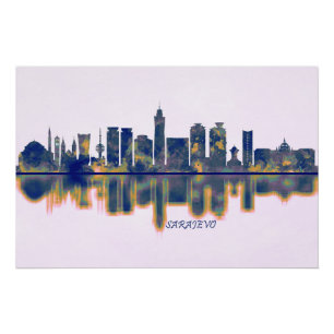 Sarajevo Skyline Perfect Poster
