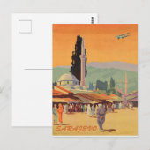 Sarajevo, stad in het centrum van de stad, Bosnië, Briefkaart (Voorkant / Achterkant)