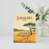 Sarakawa wildreservaat Togo Briefkaart (Staand voorkant)