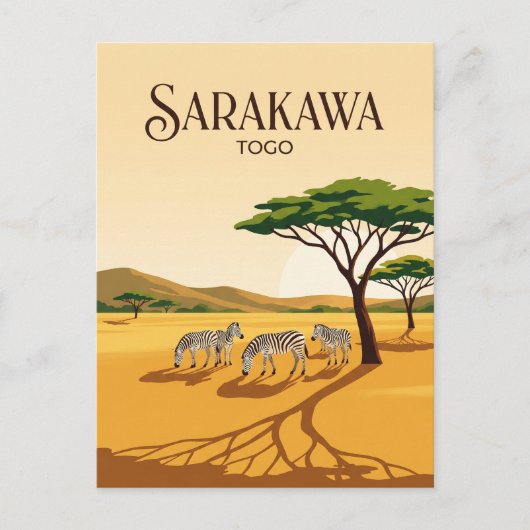 Sarakawa wildreservaat Togo Briefkaart (Voorkant)