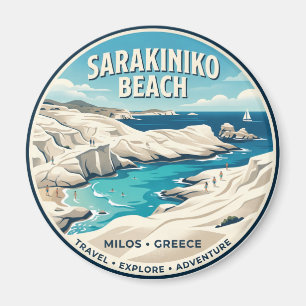 Sarakiniko Beach Griekenland Magneet