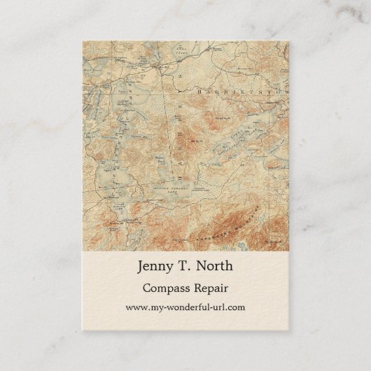 Saranac Lake Chain (Lager, Midden- en Bovenmeren) Visitekaartje (Voorkant)