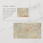 Saranac Lake Chain (Lager, Midden- en Bovenmeren) Visitekaartje (Voorkant / Achterkant)