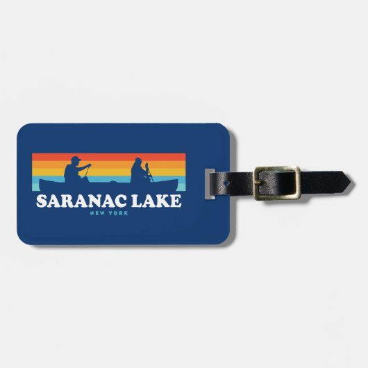 Saranac Lake New York Canoe Bagagelabel (Voorkant horizontaal)