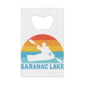 Saranac Lake New York Kayak Creditkaart Flessenopener (Voorkant)