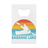 Saranac Lake New York Kayak Creditkaart Flessenopener (Achterkant)