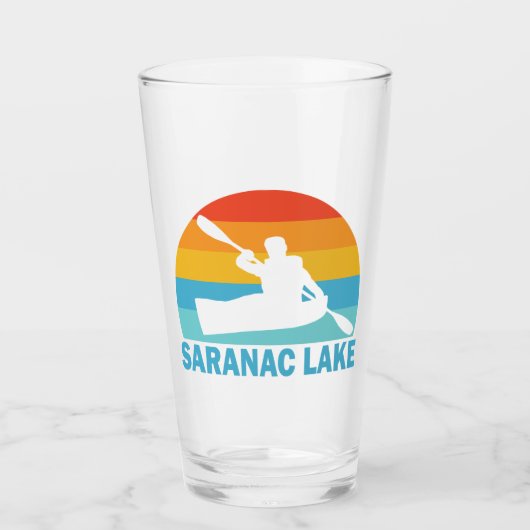 Saranac Lake New York Kayak Glas (Voorkant)