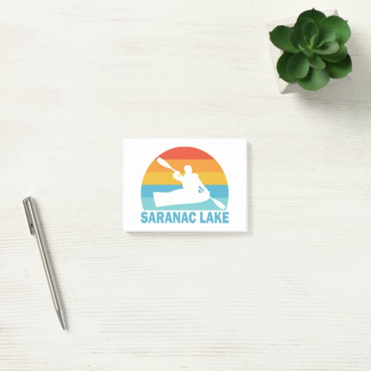 Saranac Lake New York Kayak Post-it® Notes (Kantoor)