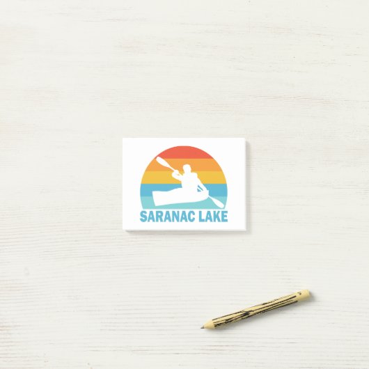 Saranac Lake New York Kayak Post-it® Notes (Op bureau)