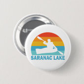 Saranac Lake New York Kayak Ronde Button 5,7 Cm (Voorkant /achterkant)