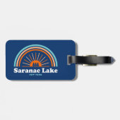 Saranac Lake New York Rainbow Bagagelabel (Achterkant horizontaal)
