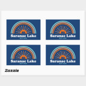 Saranac Lake New York Rainbow Rechthoekige Sticker (Vel)