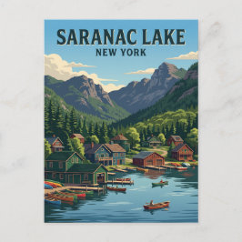 Saranac Lake, New York, VS Briefkaart