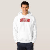 SARANAC LAKE NY NEW YORK Varsity Style U Hoodie (Voorkant volledig)