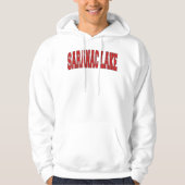 SARANAC LAKE NY NEW YORK Varsity Style U Hoodie (Voorkant)