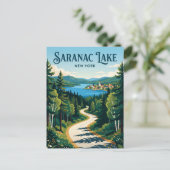 Saranac Lake VS Briefkaart (Staand voorkant)
