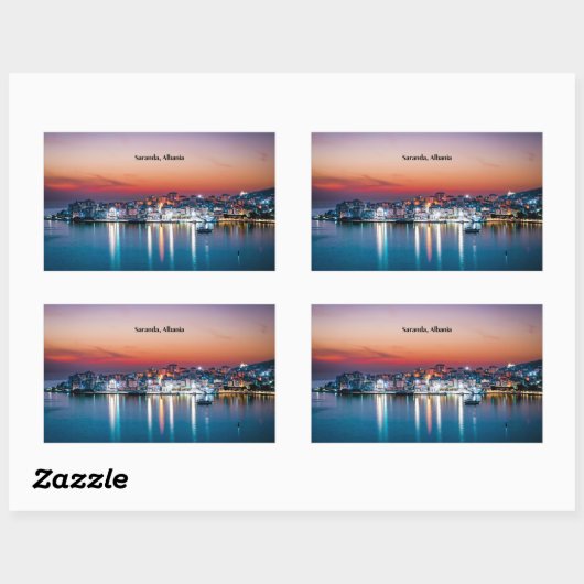 Saranda, Albanië Rechthoekige Sticker (Vel)
