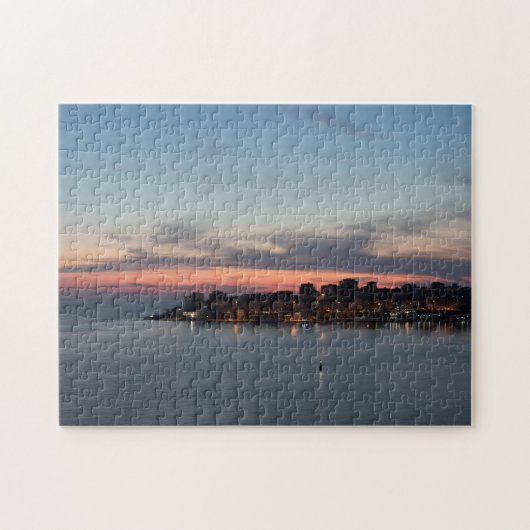Sarande, Albanië, zonsondergang Legpuzzel (Horizontaal)