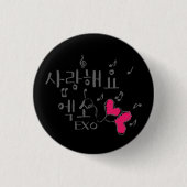 sarang haeyo exo kpop Round Button (Voorkant)