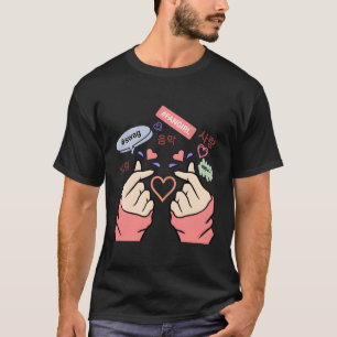 Saranghae Kpop Finger Hoor Voor Kpop Fan T-shirt