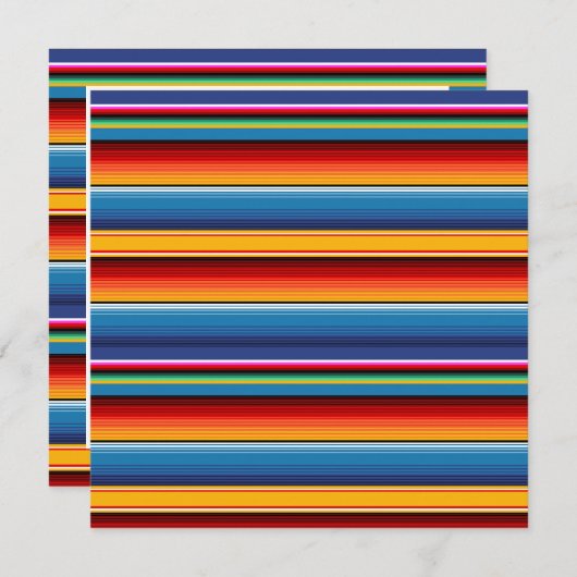 Sarape Cinco de Mayo Uitnodiging (Voorkant / Achterkant)