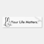 Sara's Smile Suicide Awareness Gear Bumpersticker (Voorkant)