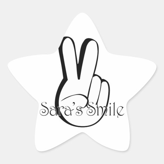 Sara's Smile Suicide Awareness Ster Sticker (Voorkant)