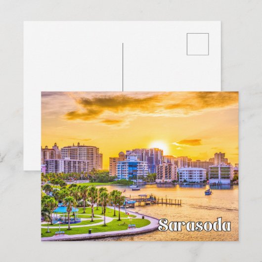 Sarasoda, Sunny Florida, Verenigde Staten Briefkaart (Voorkant / Achterkant)
