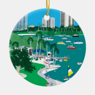 Sarasota Bayfront Sieraad Keramisch Ornament