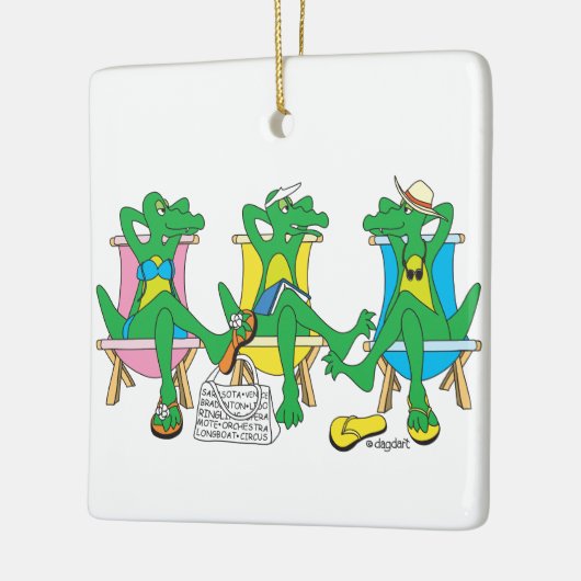 Sarasota Beach Ceramic Ornament (Links)