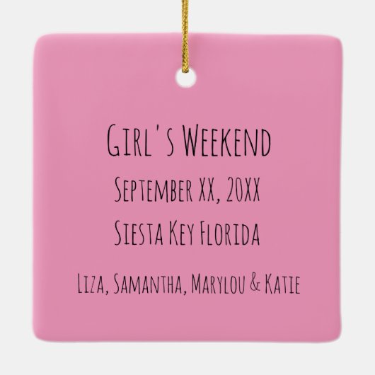 Sarasota Beach Ceramic Ornament (Achterkant)