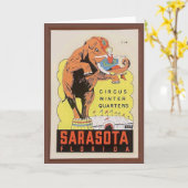 Sarasota Circus Wenskaart Kaart (Gele Bloem)