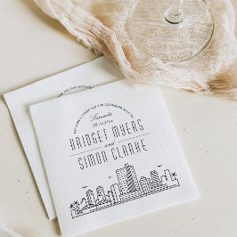 Sarasota Deco Skyline | Weddenschap Napkins Servet
