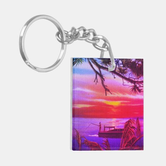  Sarasota, FL Beach Sunset - Golf van Mexico Sleutelhanger (Voorkant Links)