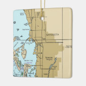 Sarasota FL Chart Keramisch Ornament (Links)