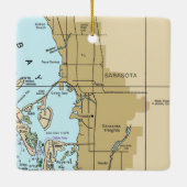 Sarasota FL Chart Keramisch Ornament (Achterkant)