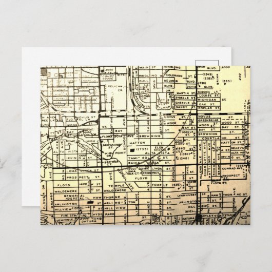 Sarasota, FL  kaart (Voorkant / Achterkant)