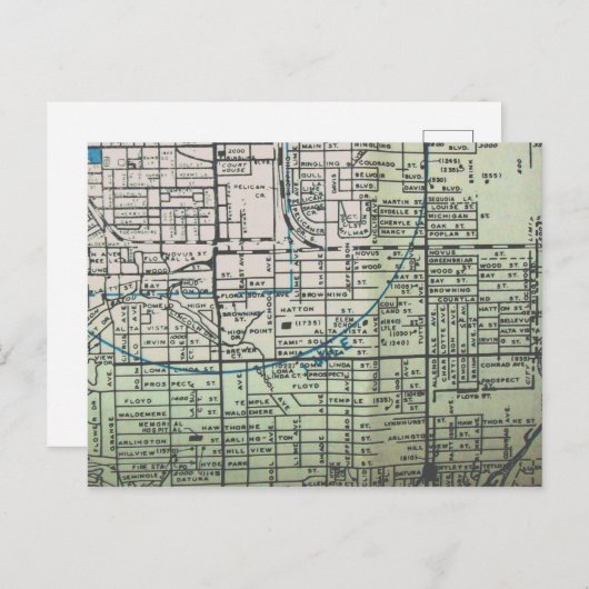 Sarasota, FL  kaart (Voorkant / Achterkant)