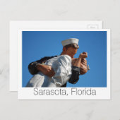 Sarasota, FL Kissing Sailor Briefkaart (Voorkant / Achterkant)