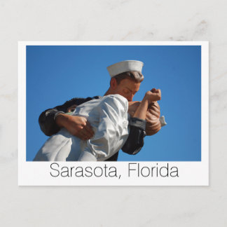 Sarasota, FL Kissing Sailor Briefkaart
