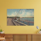 Sarasota, FL - Uitzicht van mensen Gevist Canvas Afdruk (Insitu (Woonkamer))