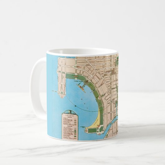 Sarasota FL Vintage kaart mok (Voorkant links)