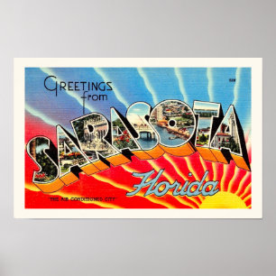 Sarasota Florida 11x17 Vintage Print