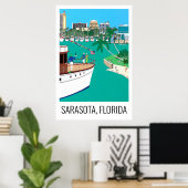 Sarasota Florida 24x36 POSTER (Thuiskantoor)