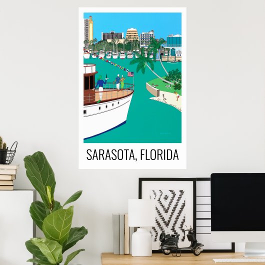 Sarasota Florida 24x36 POSTER (Thuiskantoor)