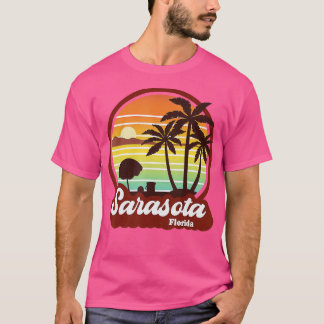 Sarasota Florida Beach  Retro 80 s Summer Va T-shirt