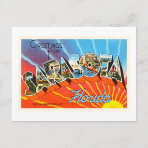 Sarasota Florida FL Old Vintage Travel Souvenir Briefkaart